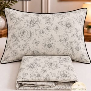 Bloom Bedsheet — Grey