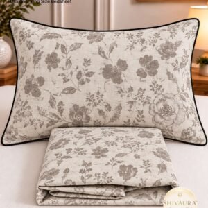 Bloom Bedsheet — Taupe