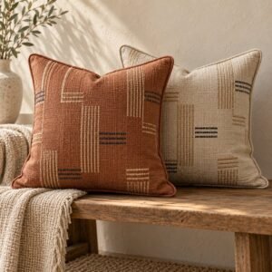 Soft Geometry Cushion Cover Pair
